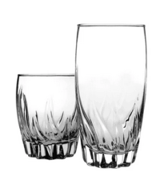 Mainstays 12 Piece Radiant Drinking Glasses Set, 16 oz & 12 oz Clear Glasses