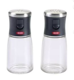 OXO Soft Works Salt and Pepper Shaker Set, Black